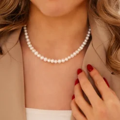 Finaste Korte parelketting goudkleurig Clearance