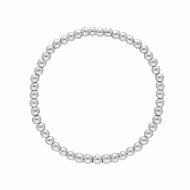 Finaste Kralen Armband Bolletjes Zilverkleurig New
