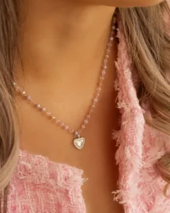 Finaste Kralen ketting vintage hartje Sale