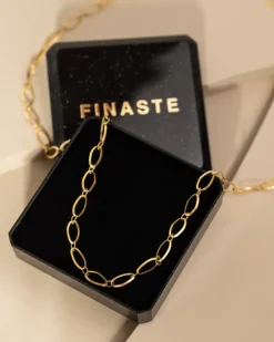 Finaste Lange chain ketting goudkleurig Sale