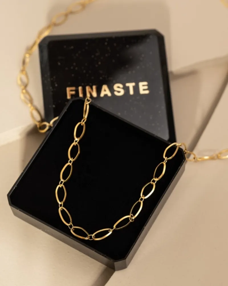 Finaste Lange chain ketting goudkleurig Sale