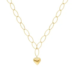 Finaste Lange ketting hartjes bedel goudkleurig Sale