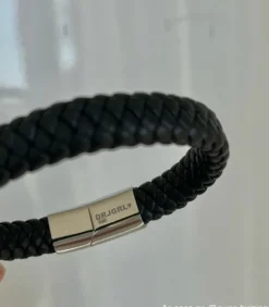 Finaste Leren mannen armband met naam Sale