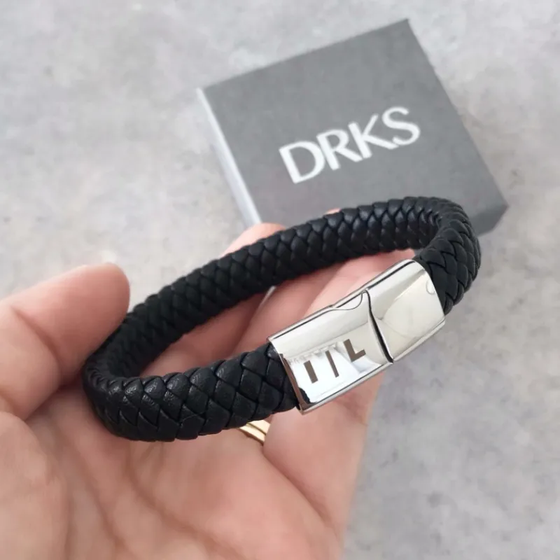 Finaste Leren mannen armband met naam Sale