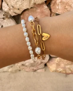 Finaste Letter armband hartje goudkleurig Clearance