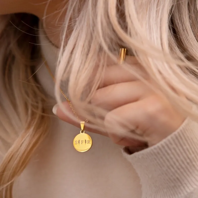 Finaste Letter ketting 3 initialen goud kleurig Hot