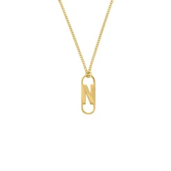 Finaste Letter ketting charm goudkleurig Hot