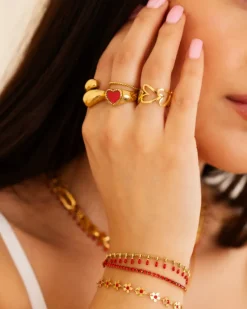 Finaste Little dots ring goudkleurig Sale