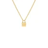 Finaste Lock ketting met jouw gravering goudkleurig Fashion