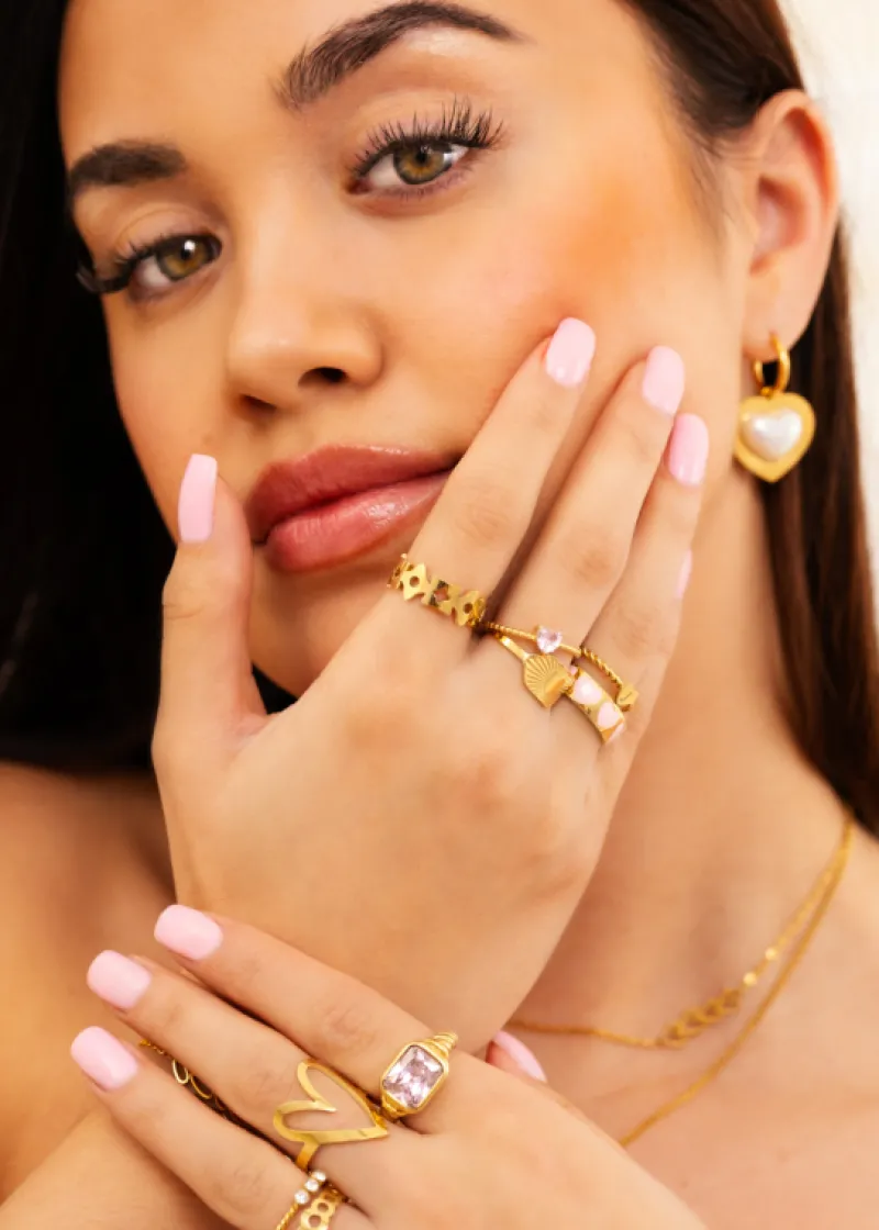 Finaste Love heart ring goldplated Clearance