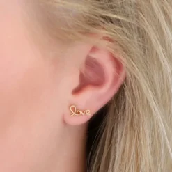 Finaste Love oorbellen goud kleurig Outlet