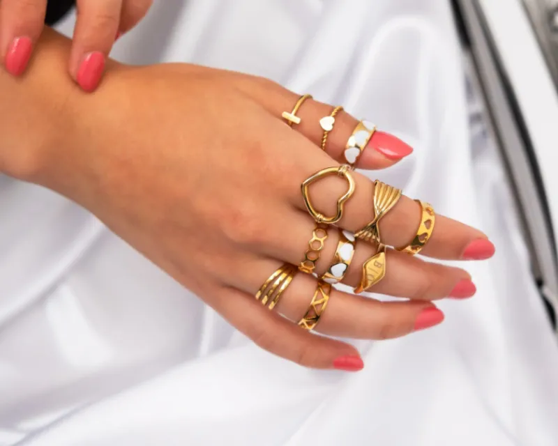 Finaste Love ring fashionista goudkleurig Sale