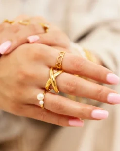 Finaste Lovely hearts ring goldplated Outlet