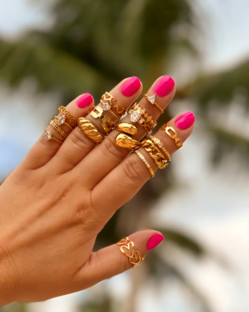 Finaste Lovely hearts ring goldplated Outlet