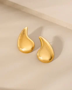 Finaste Luxe druppel oorbellen goudkleurig Sale