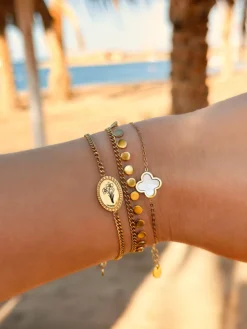 Finaste Luxury Clover armband kleur goud Hot