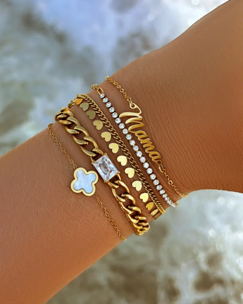 Finaste Luxury Clover armband kleur goud Hot