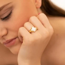 Finaste Luxury clover ring kleur goud Sale