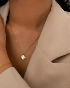Finaste Luxury clover sieradenset goudkleurig Online