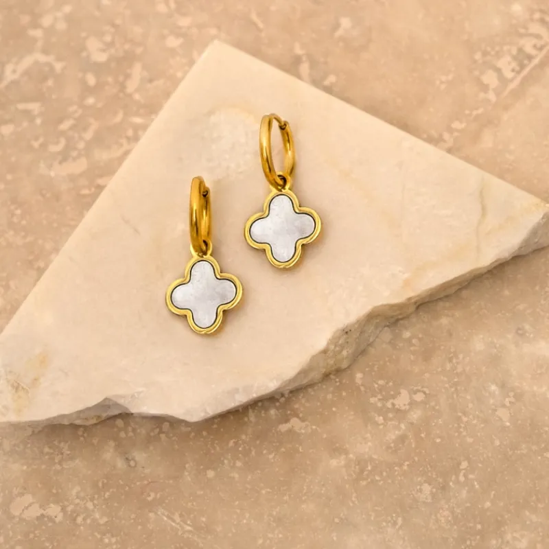 Finaste Luxury clover sieradenset goudkleurig Online