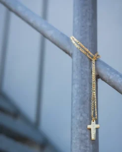 Finaste Mannen ketting kruis graveren goud kleurig Best