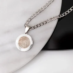 Finaste Mannen ketting met vingerafdruk Outlet