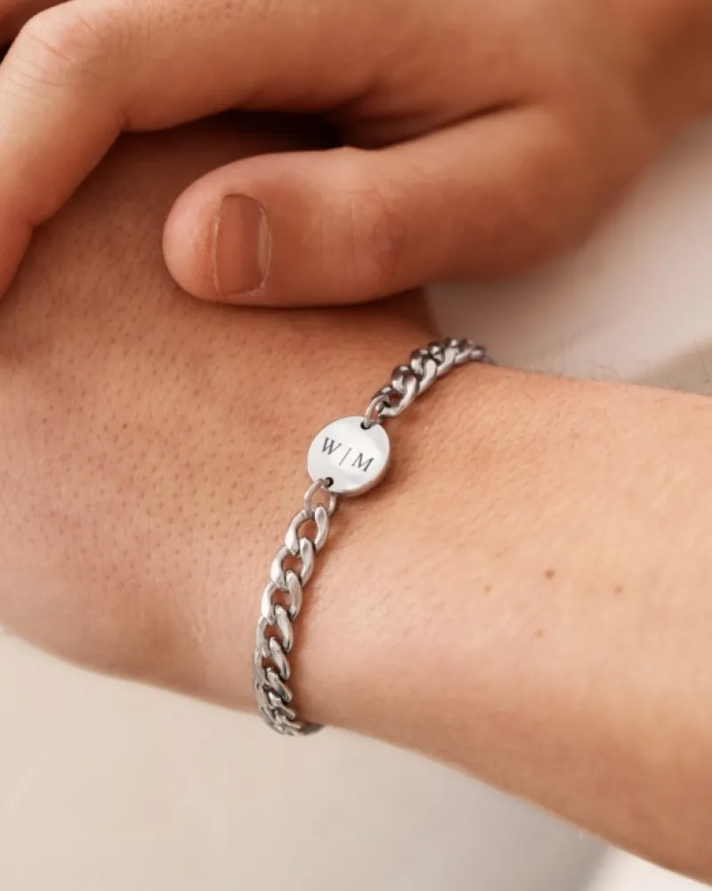 Finaste Mannen Schakelarmband Personaliseren Discount