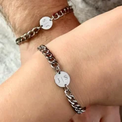 Finaste Mannen Schakelarmband Personaliseren Discount
