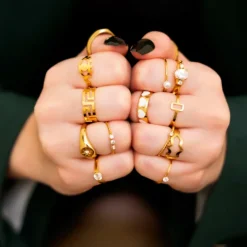 Finaste Maze ring goldplated Clearance