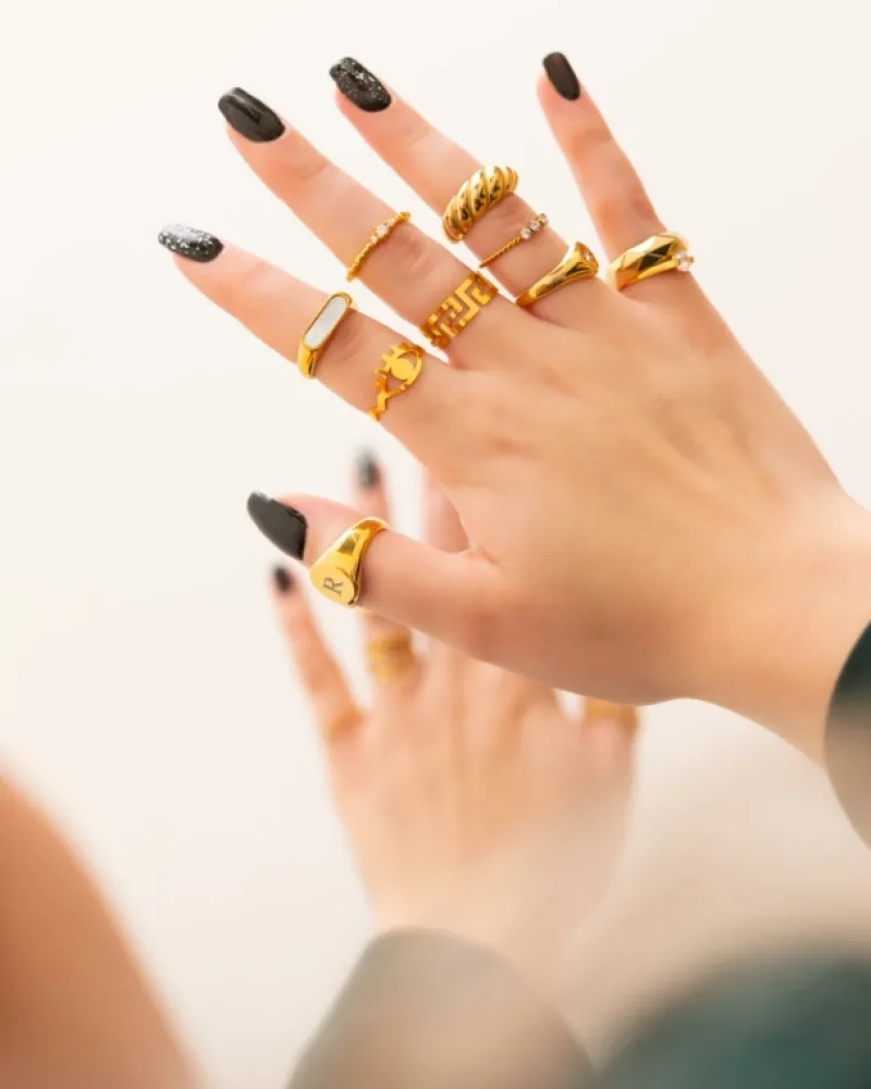 Finaste Maze ring goldplated Clearance