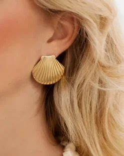 Finaste Mermaid oorbellen goudkleurig Fashion