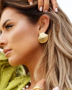 Finaste Mermaid oorbellen goudkleurig Fashion