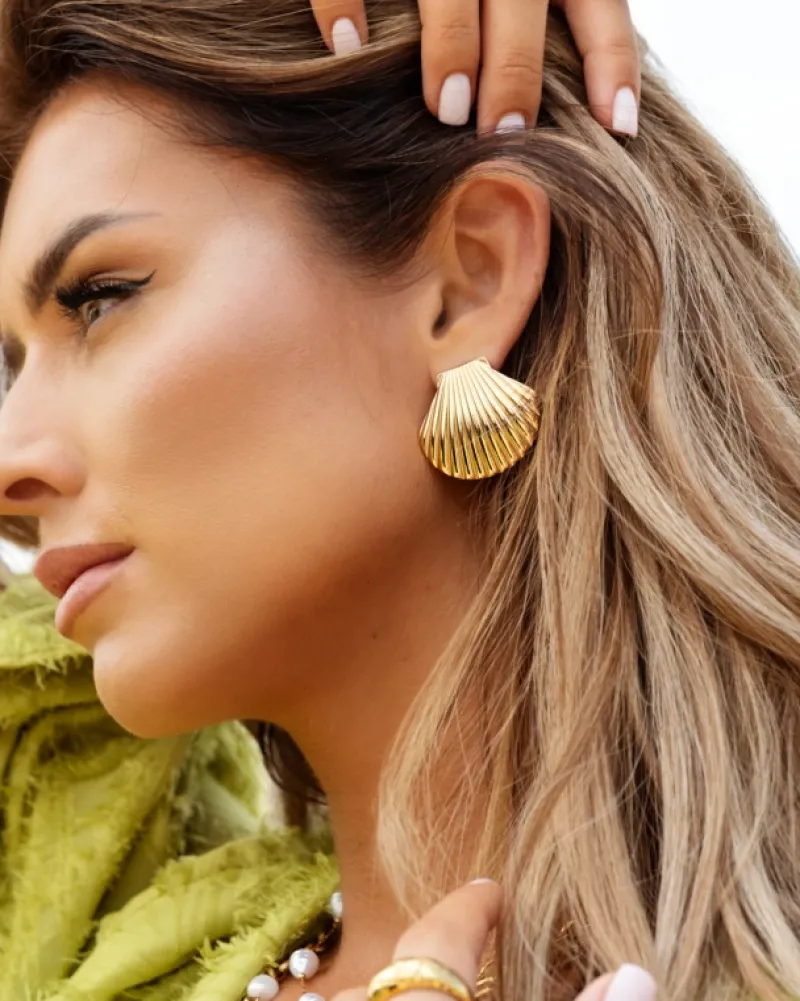 Finaste Mermaid oorbellen goudkleurig Fashion