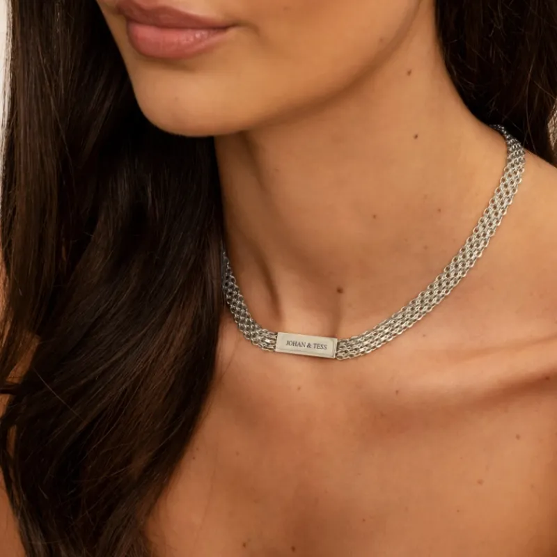 Finaste Mesh ketting graveerbaar New