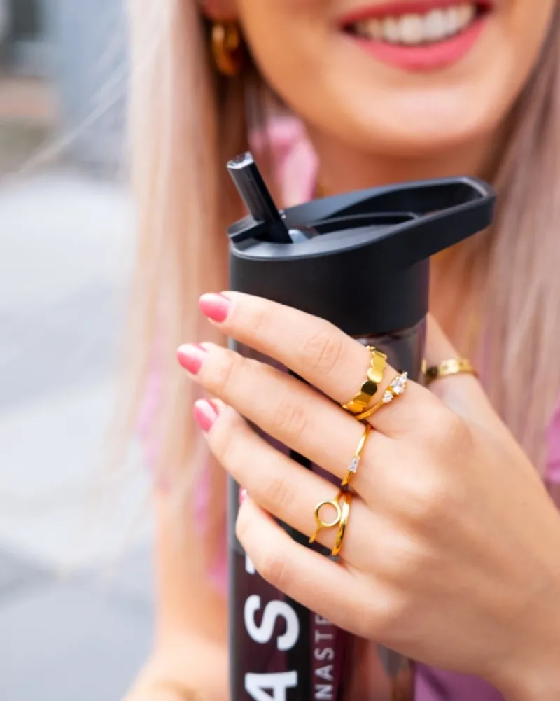 Finaste Millionaire ring goudkleurig Clearance