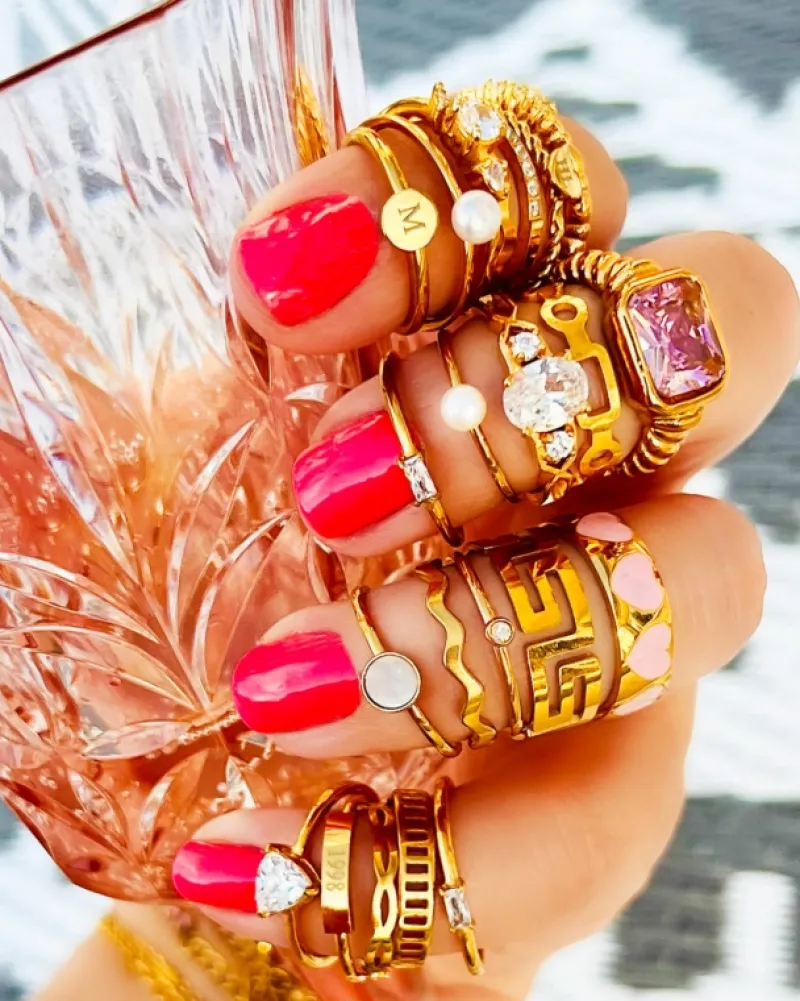 Finaste Millionaire ring goudkleurig Clearance