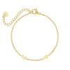 Finaste Mini initial armband met hartje goudkleurig Clearance