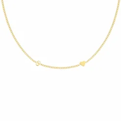 Finaste Mini initial ketting met hartje goudkleurig Online