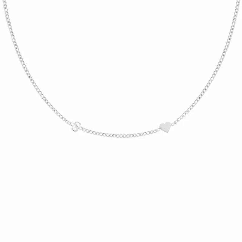 Finaste Mini initial ketting met hartje Best