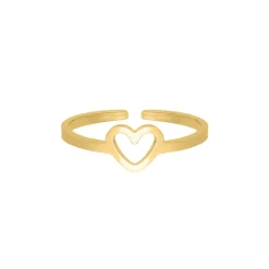 Finaste Mini open heart ring goldplated Outlet