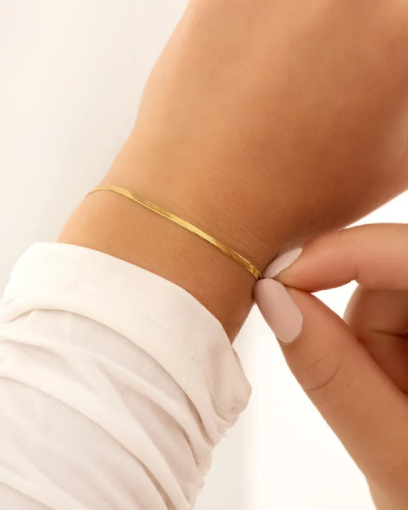 Finaste Mini snake armband goudkleurig Discount