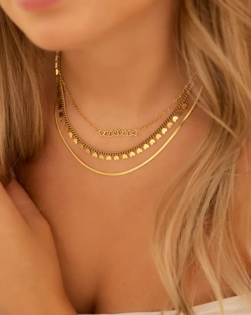 Finaste Mini snake ketting goudkleurig Outlet