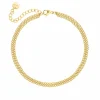 Finaste Minimalistisch Enkelbandje Double Chains Goudkleurig Fashion