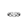 Finaste Minimalistische chain ring zwart Hot