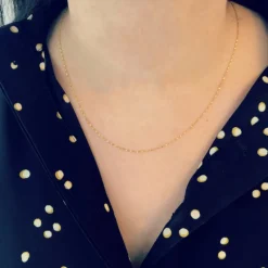 Finaste Minimalistische Fijne Ketting Goud Kleurig Hot
