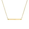 Finaste Minimalistische graveerbare bar ketting goudkleurig Hot