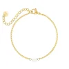 Finaste Minimalistische parel armband goudkleurig Outlet