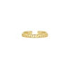 Finaste Minimalistische ring print goud kleurig Best