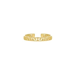 Finaste Minimalistische ring print goud kleurig Best