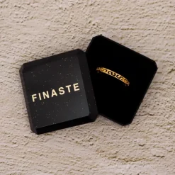 Finaste Minimalistische ring print goud kleurig Best